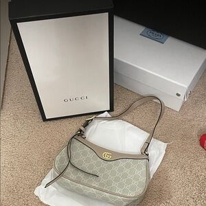 Gucci Beige and Tan Shoulder Bag